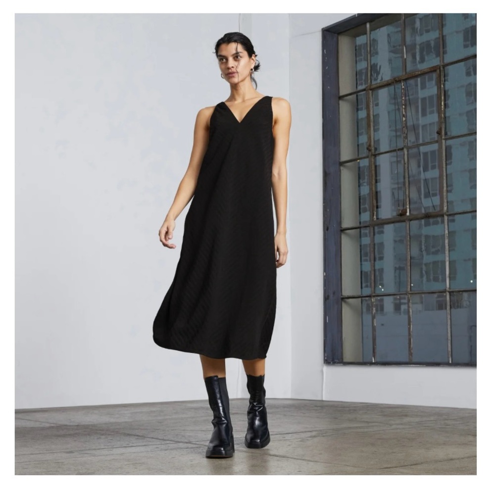 Everlane City Stripe Midi Dress NWT